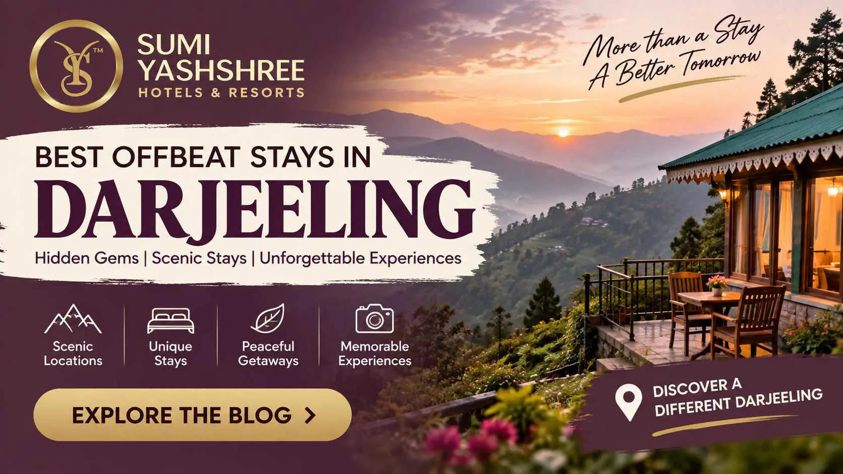 Best Offbeat Stays in Darjeeling | Hidden Gems & Quiet Retreats travel blog by Sumi Yashshree Hotels