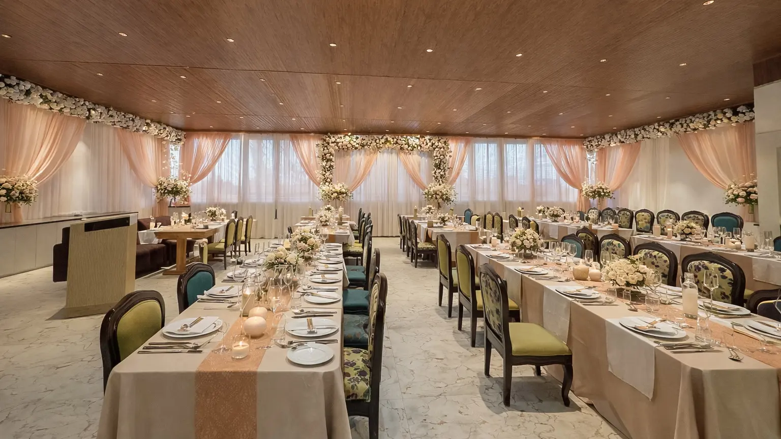 Elegant banquet hall interior