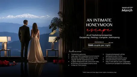An Intimate Honeymoon Escape special offer at Sumi Yashshree Hotels